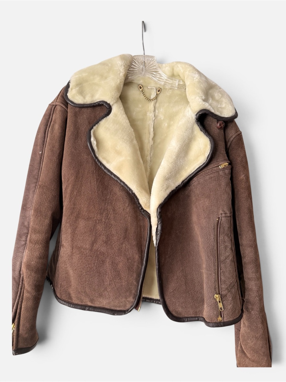 Vintage Leather Aviator Leather Jacket